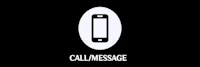 a call message icon on a black background